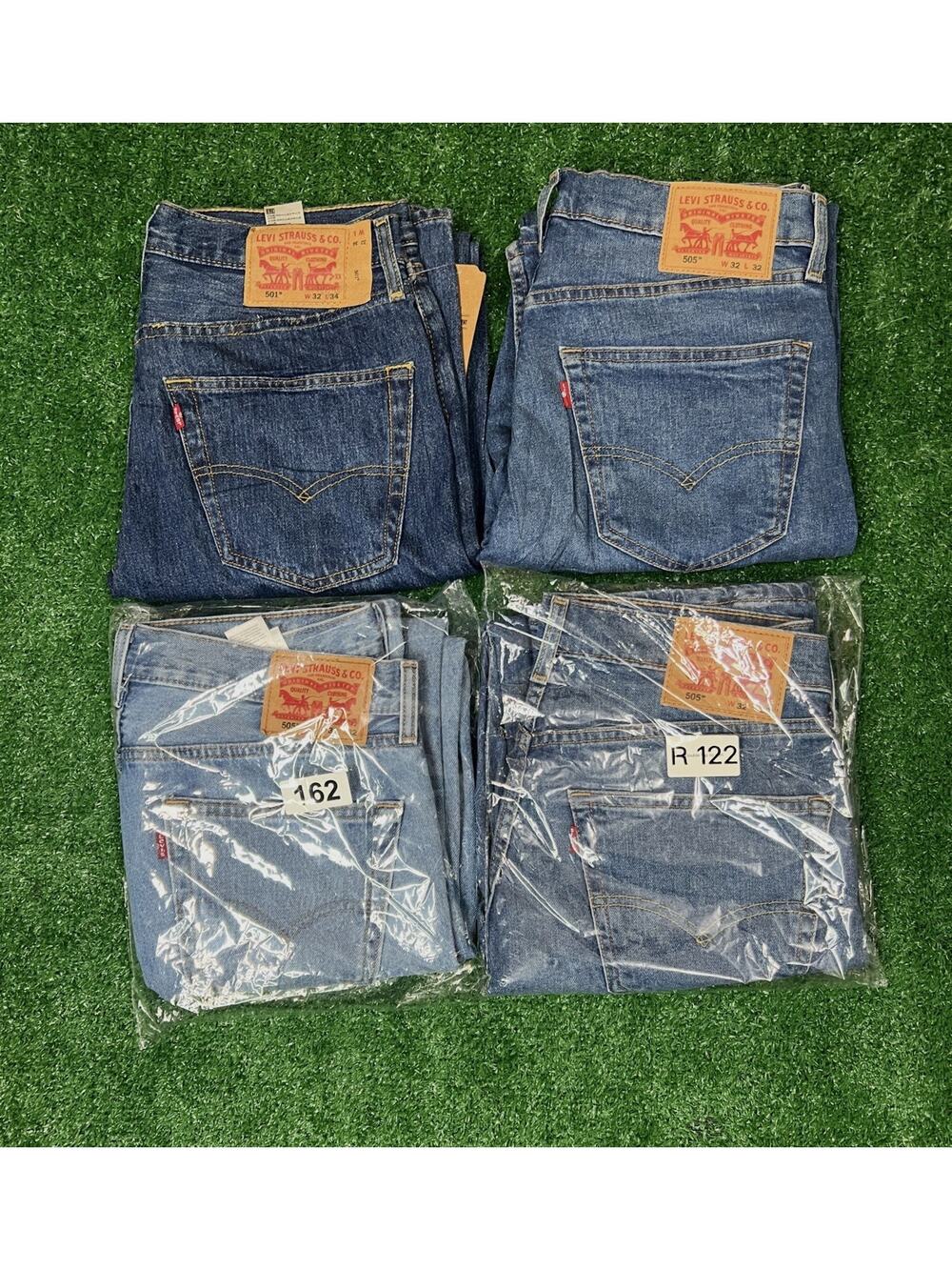 Levi's Jeans Lot of 4 NWT Men's 501 505 Denim Bundle W32 L32 Mixed Wash